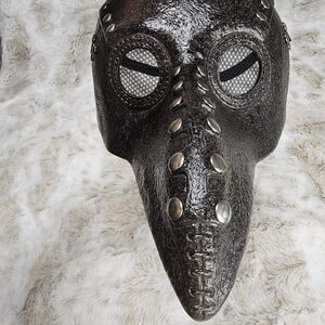 Plague Doctor Mask Halloween Costume Bird Long Nose‎ Beak PU Leather Steampunk